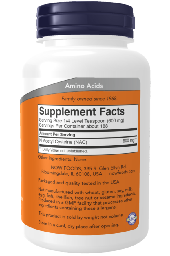 NOW Foods - NAC Tiszta Por - 113g - Image 2