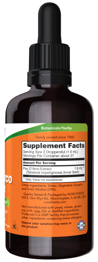 NOW Foods - Pau D'Arco Kivonat - 59 ml - Image 2