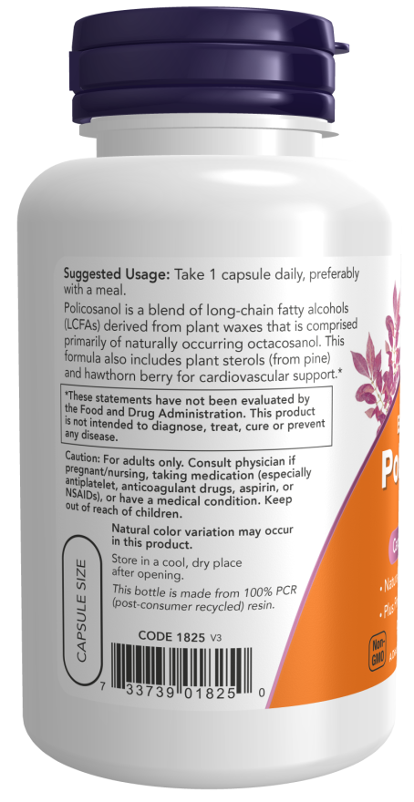 NOW Foods - Policosanol Extra Erősségű, 40 mg - 90 kapszula - Image 3