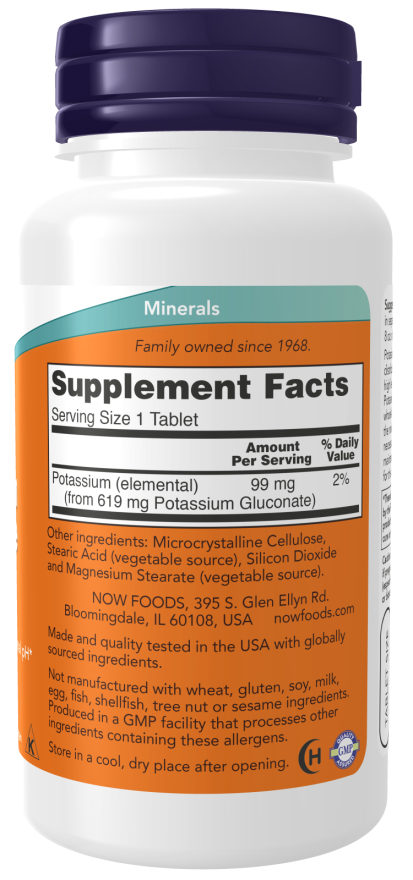 NOW Foods - Kálium-glükonát 99 mg - 250 tabletta - Image 2
