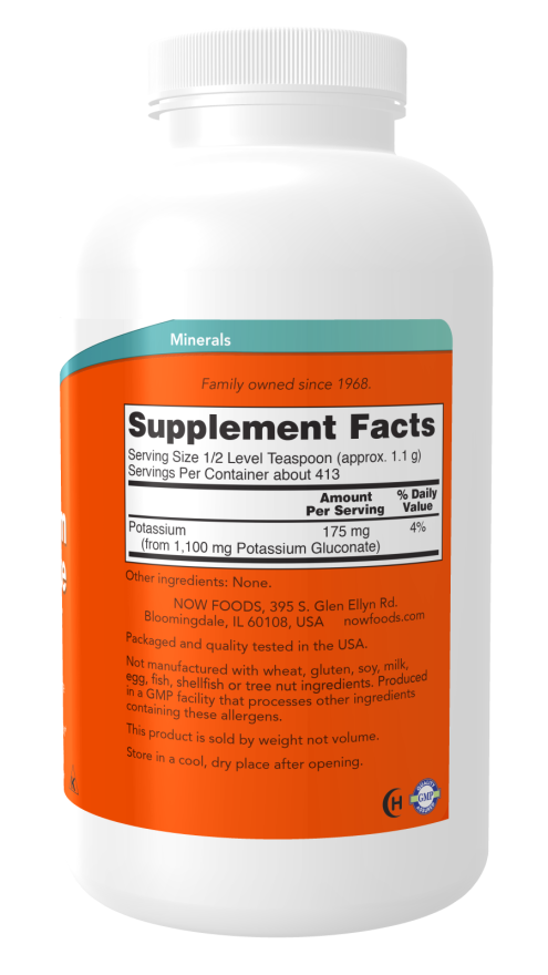 NOW Foods - Kaliumgluconát por 454g - Image 2