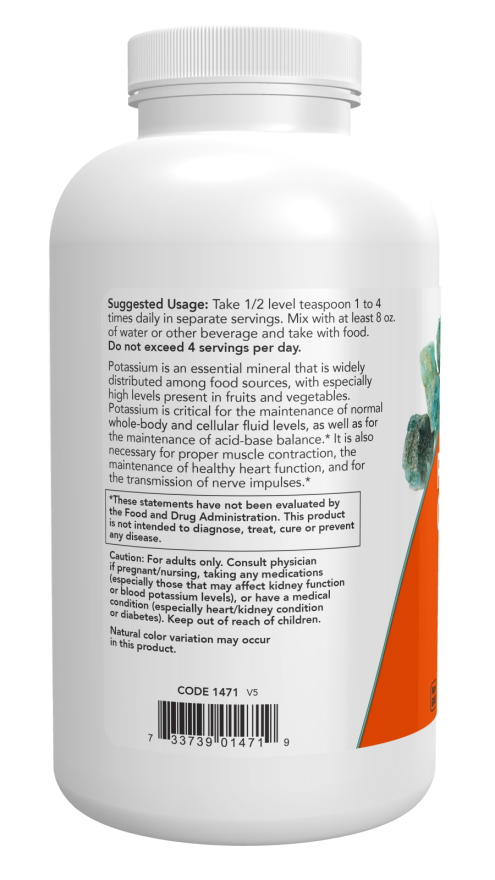 NOW Foods - Kaliumgluconát por 454g - Image 3
