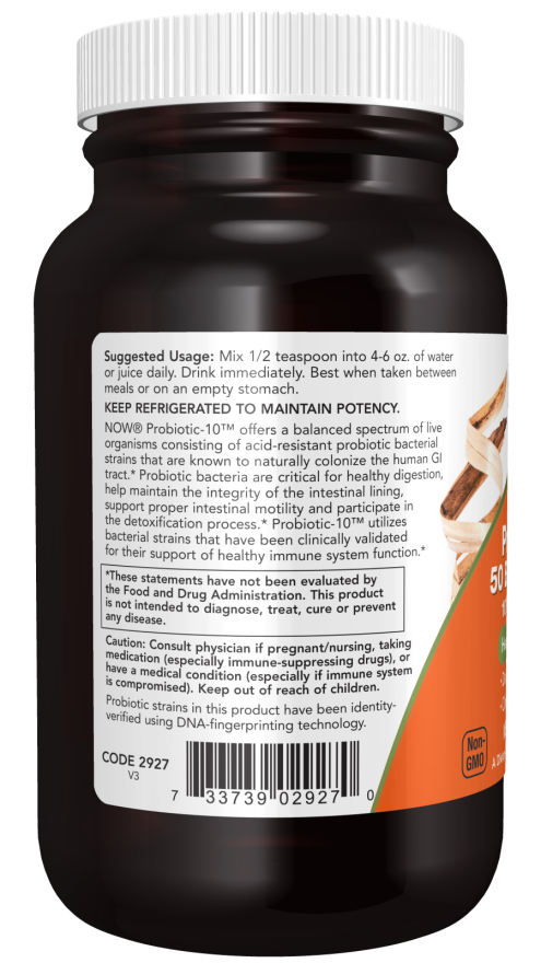 NOW Foods - Probiotic-10, 50 Milliárd Baktériumtartalmú Probiotikus Por - 57g - Image 3