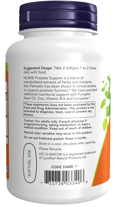 NOW Foods – Prosztata Támogatás - 90 lágyzselatin kapszula - Image 3