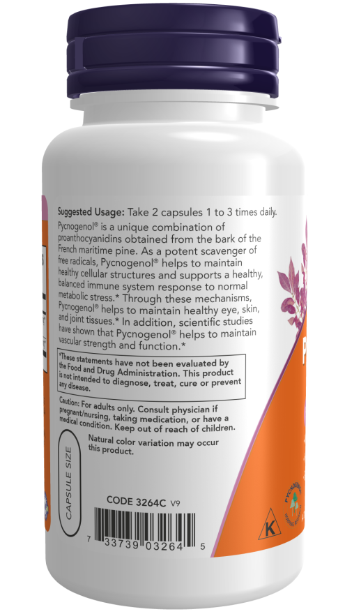 NOW Foods - Pycnogenol 30 mg - 60 kapszula - Image 3