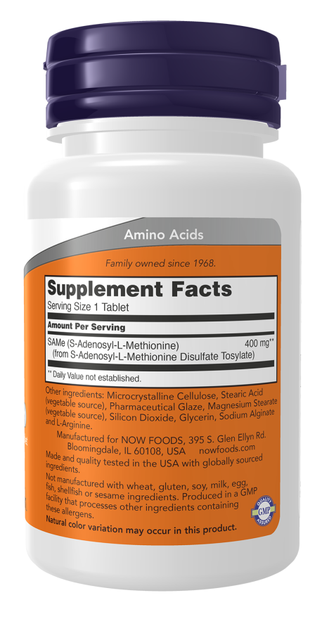NOW Foods – SAMe 400 mg - 60 tabletta - Image 2