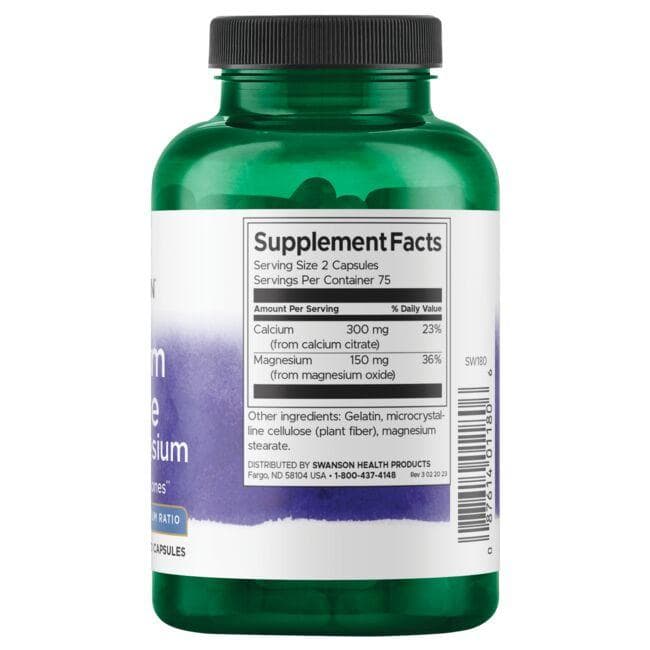 Swanson - Kalcium-citrát Plusz Magnézium 150 kapszula - Image 2