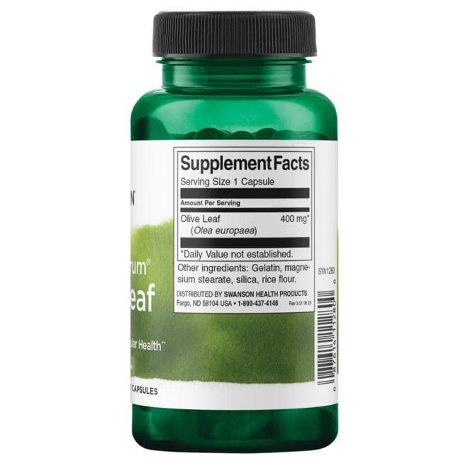 Swanson - Teljes Spektrumú Olajfalevél, 400 mg - 60 kapszula - Image 2