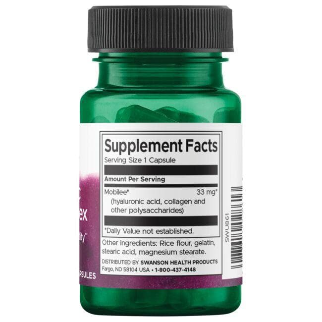 Swanson - Hyaluronsav-komplex 33 mg, 60 kapszula - Image 2