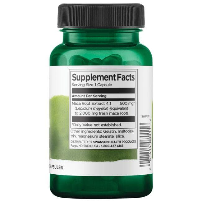 Swanson - Maca-kivonat 500 mg, 60 kapszula - Image 2