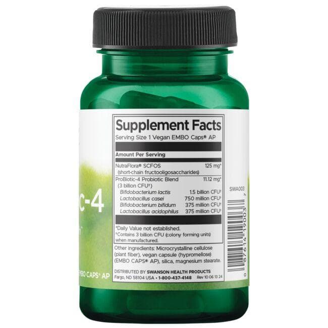 Swanson - Probiotika-4, 60 kapszula - Image 2