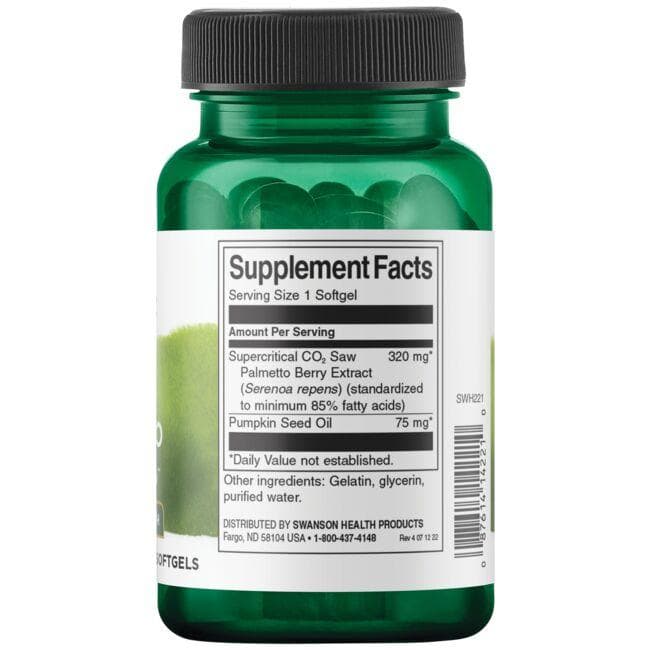 Swanson - Saw Palmetto-kivonat 320 mg, 60 kapszula - Image 2