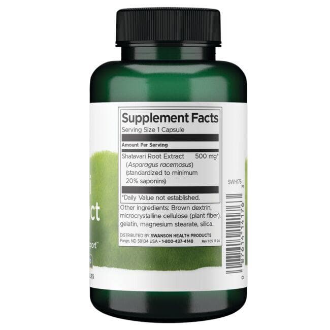 Swanson - Shatavari Gyökér Kivonat, 500mg - 120 kapszula - Image 2