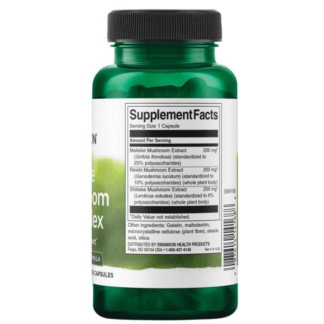 Swanson - Hármas Gomba Komplex Standardizált Kivonat - 60 kapszula - Image 2