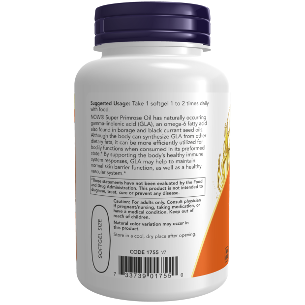 NOW Foods - Super Primrose, 1300 mg - 60 lágyzselatin kapszula - Image 3