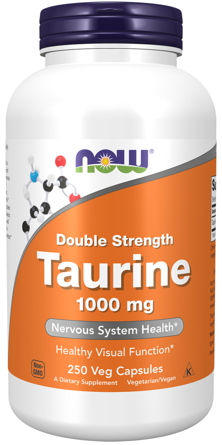 NOW Foods – Taurin, 1000 mg Dupla Erősségű - 250 kapszula - Image 4