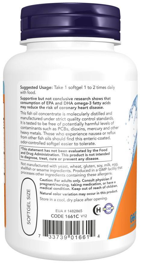 NOW Foods - Ultra Omega-3 - 90 lágyzselatin kapszula - Image 3