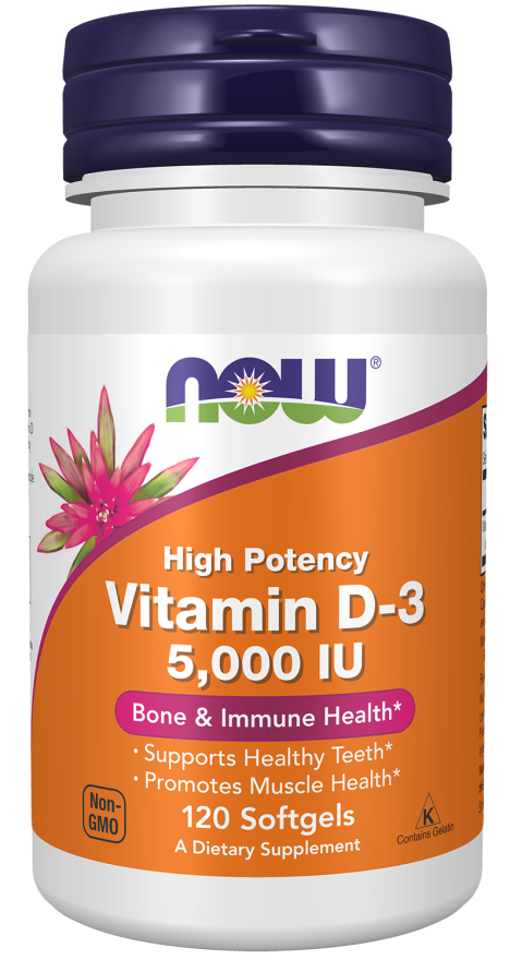 NOW Foods - D-3 Vitamin, 5000 NE - 30 lágyzselatin kapszula - Image 4