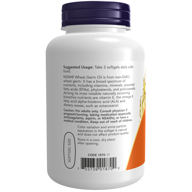 NOW Foods - Búzacsíraolaj, 1130mg - 100 lágy kapszula - Image 3