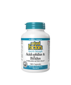 Natural Factors Acidophilus & Bifidus Double Strength (180 Capsules)