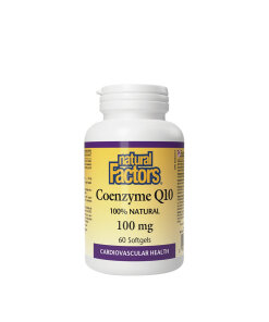 Natural Factors Coenzyme Q10 100 % Natural 100 mg (60 Softgels)