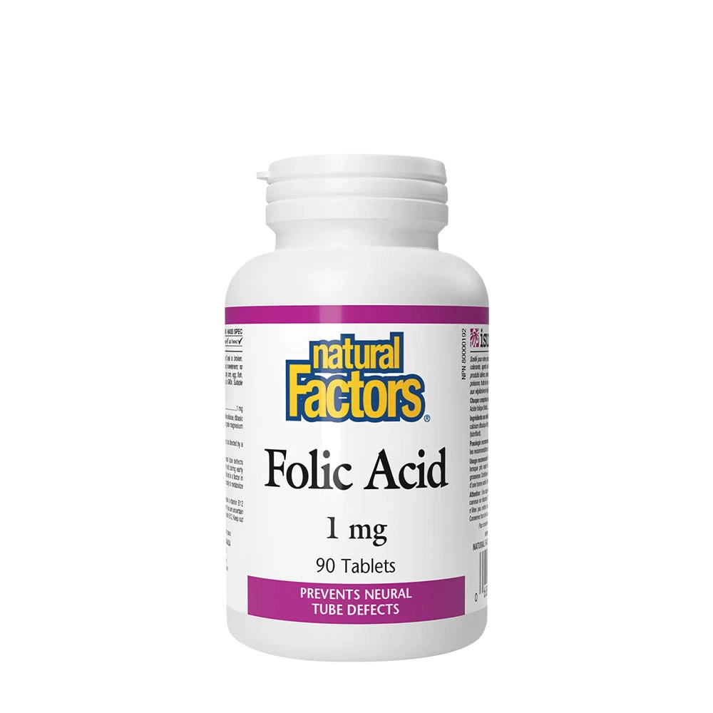 Natural Factors Folic Acid 1 mg (90 Tablets)