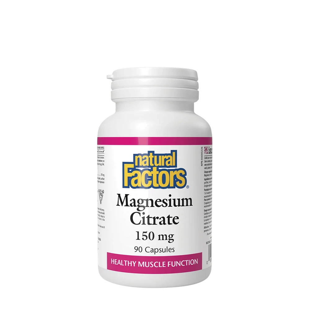 Natural Factors Magnesium Citrate 150 mg (90 Capsules)