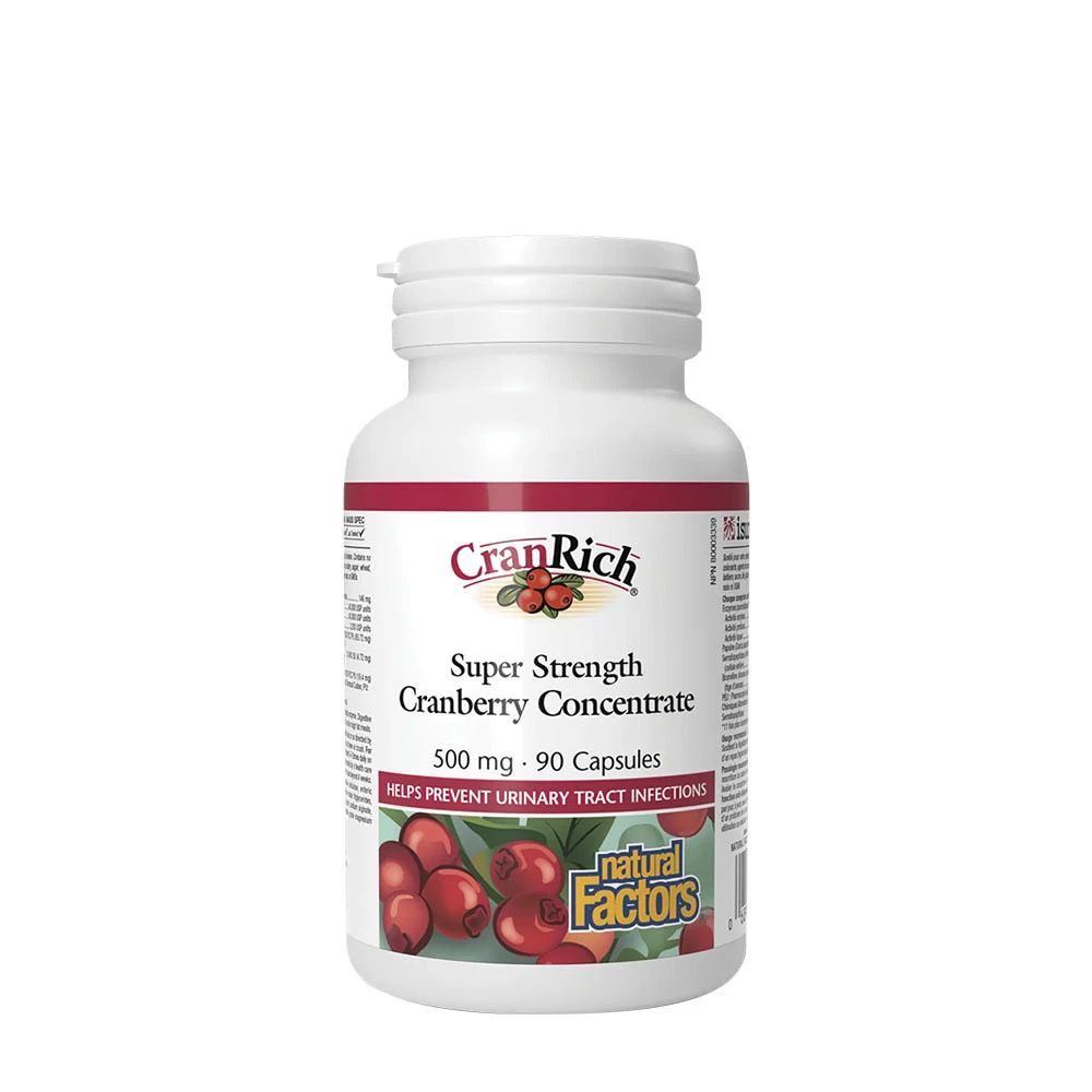 Natural Factors Super Strength Cranberry Concentrate 500 mg (90 Capsules)