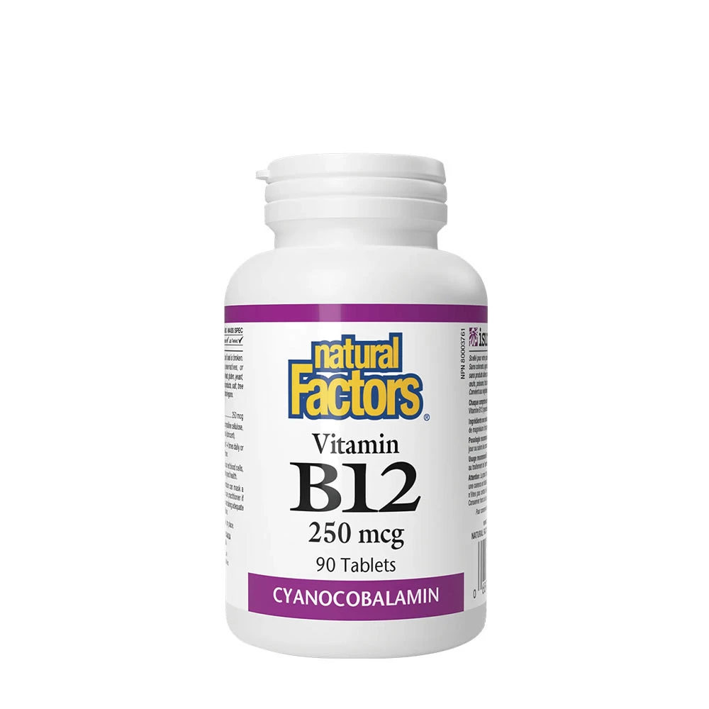Natural Factors Vitamin B12 250 mcg (90 Tablets)