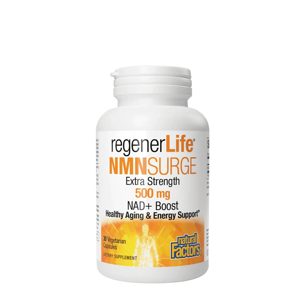 Natural Factors regenerLife NMNSurge NAD+ Boost 500 mg (30 Capsules)