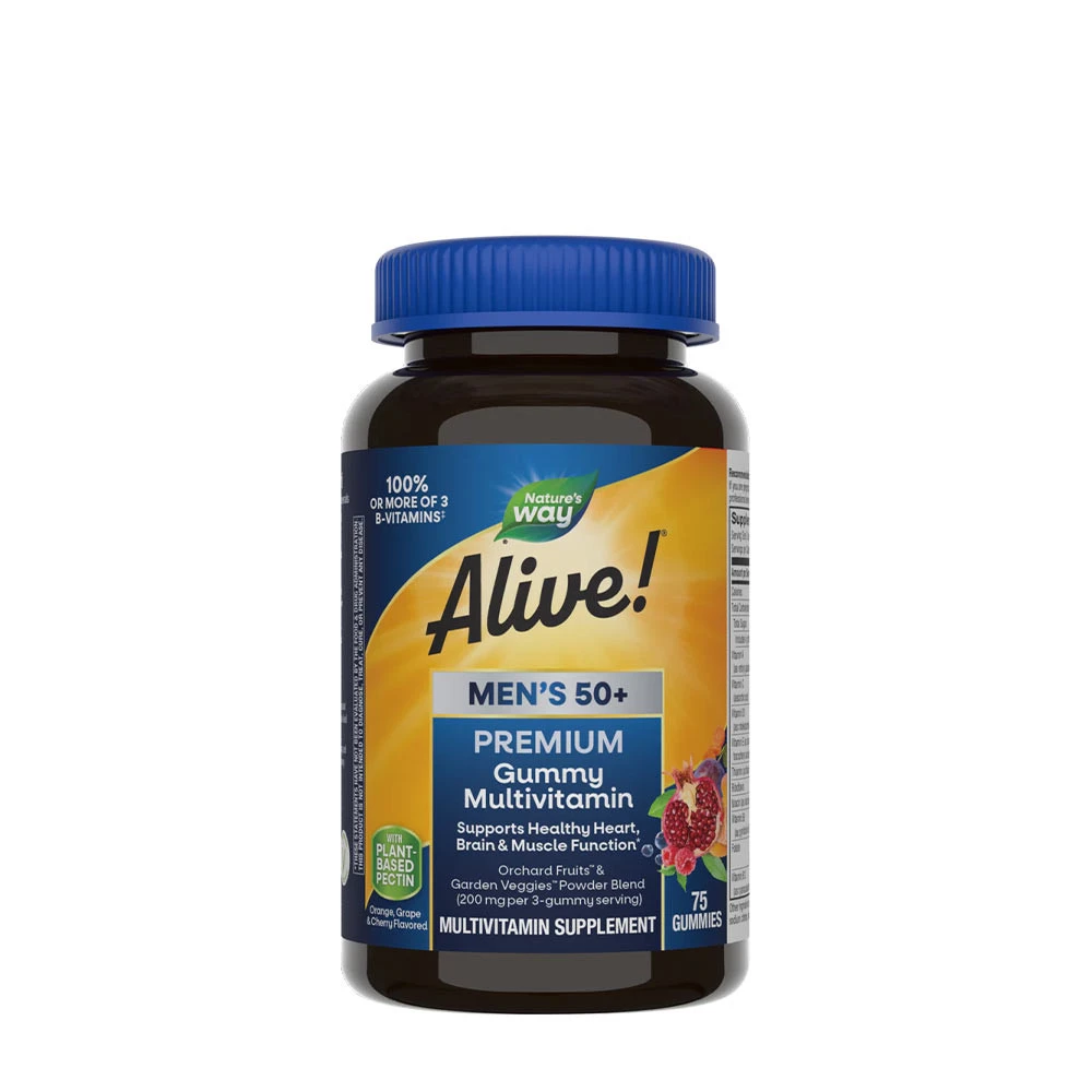 Nature's Way - Alive!® Premium Men’s 50+ Gummy Multivitamin (75 Gummies