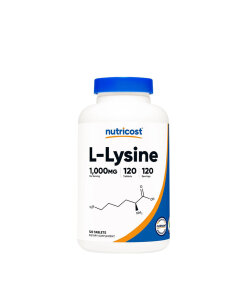Nutricost L-Lysine Tablets (120 Tablets)
