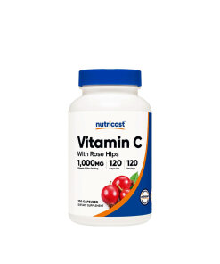 Nutricost - Vitamin C with Rose Hips Capsules (120 Capsules)