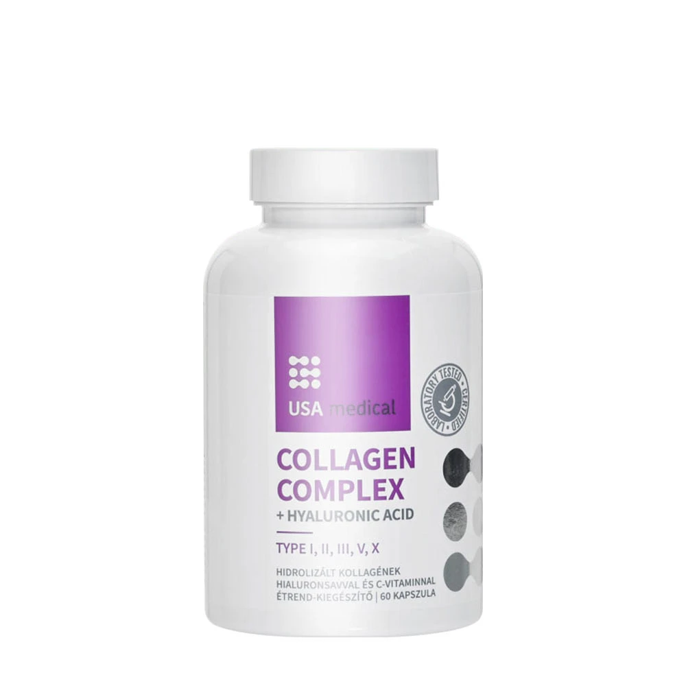 USA medical Collagen Complex - Collagen Capsule with 5 Types of Collagen (60 Capsules)
